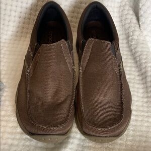 CROCS Brown Loafers Slip Ons Shoes